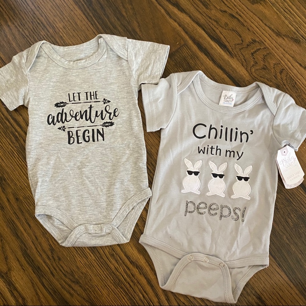 0-6 month gray onesies
